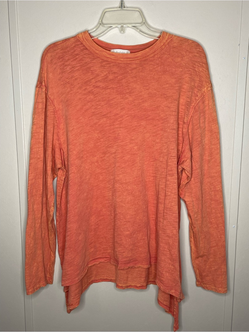 Altar’s State Washed Orange Lightweight Long-Sleeve Top EUC Size XL